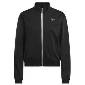 Reebok Womens Identity Back Vector Tricot Track Jacket Medium Black - NWT